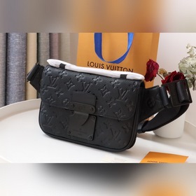 LV Артикул： M58487 Сумка из черной кожи с тиснением, элегантный