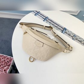 LV модель M44812 бежевый кожаный поясной мешок BUMBAG Модель с ри