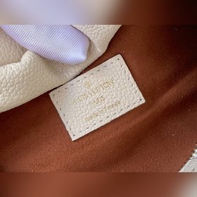 LV модель M44812 бежевый кожаный поясной мешок BUMBAG Модель с ри