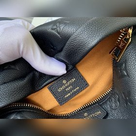 LV модель M44812 черный кожаный поясной мешок BUMBAG Модель с рис