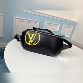 LV Модель M55131 Черная кожа Epi с буквенным декором придает пояс