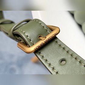 LV модель M55528 военно-зеленый поясной мешок BUMBAG С кожаной н