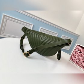 LV модель M55528 военно-зеленый поясной мешок BUMBAG С кожаной н