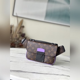 LV Модель： M45807 Фиолетовый поясной чехол Сумка оснащена магнит