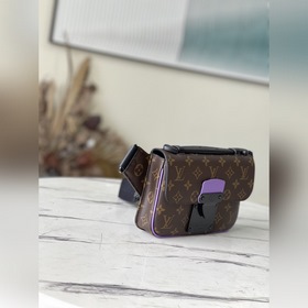 LV Модель： M45807 Фиолетовый поясной чехол Сумка оснащена магнит