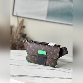 LV Модель： M45807 Зеленый поясной чемодан Сумка оснащена магнитн