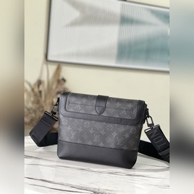 LV Модель： M45911 Черный с цветочным узором Сумка-почтальон Дан