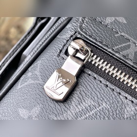 LV Артикул： M46255 Черный с цветочным узором, небольшая сумка-по
