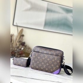 LV Модель： M46266 Фиолетовая сумка Trio Сумка из прочной ткани M