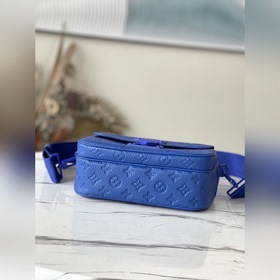 LV Модель： M58488 Синий S Lock Почтовая сумка Изготовлена из мя