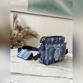 LV Артикул： N50068 Синяя клетка Trio Почтальон Тенденция Damier 