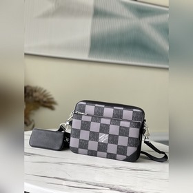 LV Модель： N80401 Почтовая сумка из кожи с шахматным узором Лег
