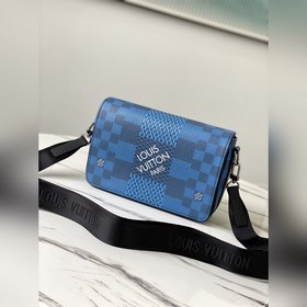 LV Модель： N50026 Синяя сумка Studio Изготовлена из ткани Damier