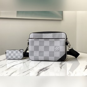 LV Модель M69443 Белая клетка Trio Почтовая сумка 3 в 1 Изготовл
