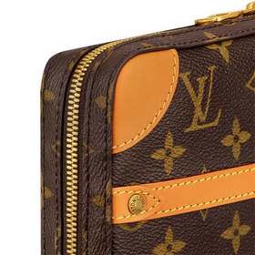 LV Monogram с покрытием из парусины Тканевая подкладка Отделка и