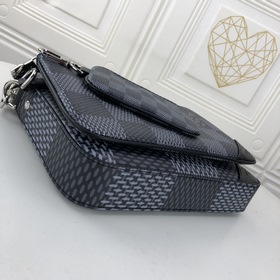 LV Модель M69443 Черный Мужской комплект из трех предметов Poche