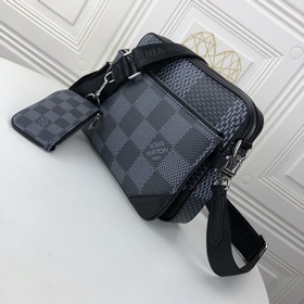 LV Модель M69443 Черный Мужской комплект из трех предметов Poche