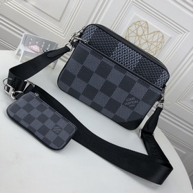 LV Модель M69443 Черный Мужской комплект из трех предметов Poche