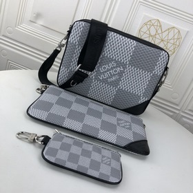 LV Модель： M69443 Белая клетка Мужской комплект из трех предметов