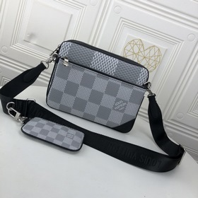 LV Модель： M69443 Белая клетка Мужской комплект из трех предметов