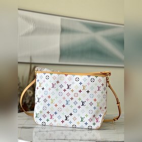 LV Модель： M40352 Белая сумка с тремя цветами, маленькая Подерж