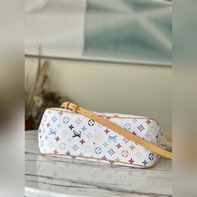 LV Модель： M40352 Белая сумка с тремя цветами, маленькая Подерж
