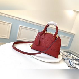 LV Модель M44829 Красная сумка NEO ALMA bb Красная кожа Empreint
