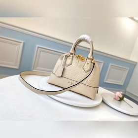 LV Модель M44829 Бежевая сумка NEO ALMA bb Светло-бежевая кожа Em