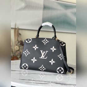 LV Модель： M45842 Черная сумка Grand Palais с шелкографией Мягка