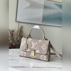 LV Артикул： M46041 Двухцветная сумка из зернистой кожи Средняя с