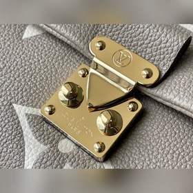 LV Артикул： M46041 Двухцветная сумка из зернистой кожи Средняя с