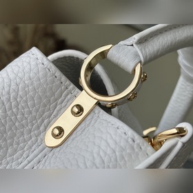 LV Артикул： M48865 Белая мини-сумочка Деликатный блеск кожи подч