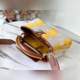 LV Артикул： M57651 Сумка с вышитыми золотыми застежками оранжево