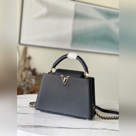 LV Модель： M59709 Черный BB Сумка Кожа подчеркивает современный