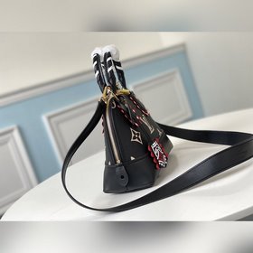 LV Артикул： M44829 Черная сумка с шелкографией Кожа NEO ALMA Em