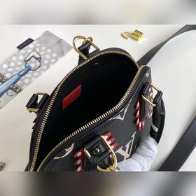 LV Артикул： M44829 Черная сумка с шелкографией Кожа NEO ALMA Em