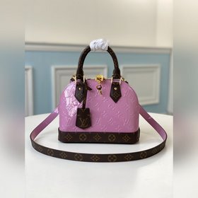 LV Модель： M90583  Сумка Alma BB Блестящая кожа Monogram Vernis