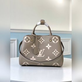 LV Модель M41048 MONTAIGNE средняя сумка с большим тиснением Иде