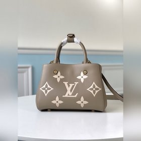 LV Модель M41053 MONTAIGNE с большим тиснением, серый, маленькая