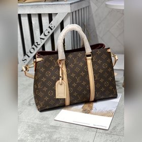LV Модель M42248 Белая сумка с маленьким ручкой Монограмма из пар