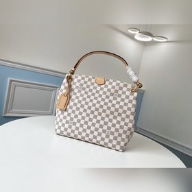 LV Модель M42248 Белая сумка с маленьким ручкой Монограмма из пар