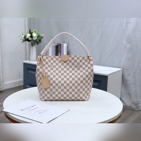 LV Модель： M42249 Белая сумка с мелкой сеткой Монограмма на холст
