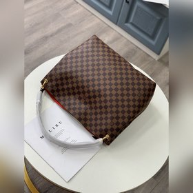 Новая модель LV, артикул： N44045, коричневая с красным, большая с