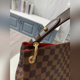 Новая модель LV, артикул： N44045, коричневая с красным, большая с