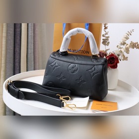 LV Модель M46008 Черный Первый слой кожи BB Сумка Большая сумка 