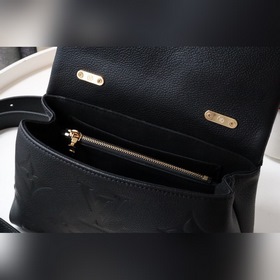 LV Модель M46008 Черный Первый слой кожи BB Сумка Большая сумка 