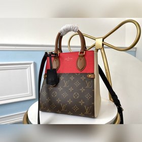 LV Модель M45389 Новая сумка Fold Tote Small Изготовлена из ткани