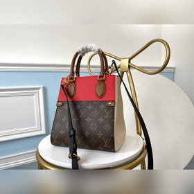 LV Модель M45389 Новая сумка Fold Tote Small Изготовлена из ткани