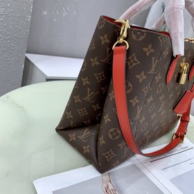 LV LU Flower tote сумка Модель： M43553 красный Эта практичная су