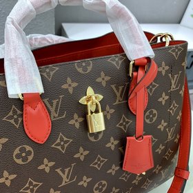 LV LU Flower tote сумка Модель： M43553 красный Эта практичная су